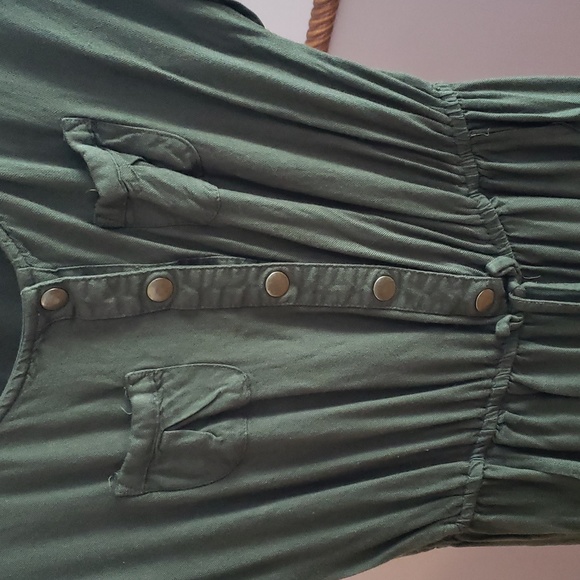 Dark Olive Green Romper - Picture 4 of 5